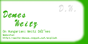 denes weitz business card